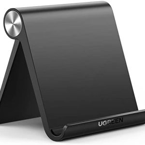 UGREEN Tablet Stand Holder Adjustable Portable Desktop Dock Office Compatible for iPad 10.2, iPad Pro 11 Inch, iPad 9.7, iPad Mini 5 4 3 2 iPad Air iPhone 14 13 12 Black