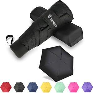 Small Mini Umbrella with Case by GAOYAINIG Light Compact Design Perfect for Travel Lightweight Portable Parasol Outdoor Sun&Rain Umbrellas