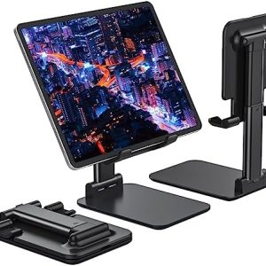 Anozer Tablet Stand Foldable & Adjustable, Portable Monitor Stand 5.55 * 3.94" Wide, Fit for iPad Holder Stand Compatible with iPad Pro 11, 12.9/for iPad 10.9; Surface Pro; Portable Monitor 4.7-15.6"